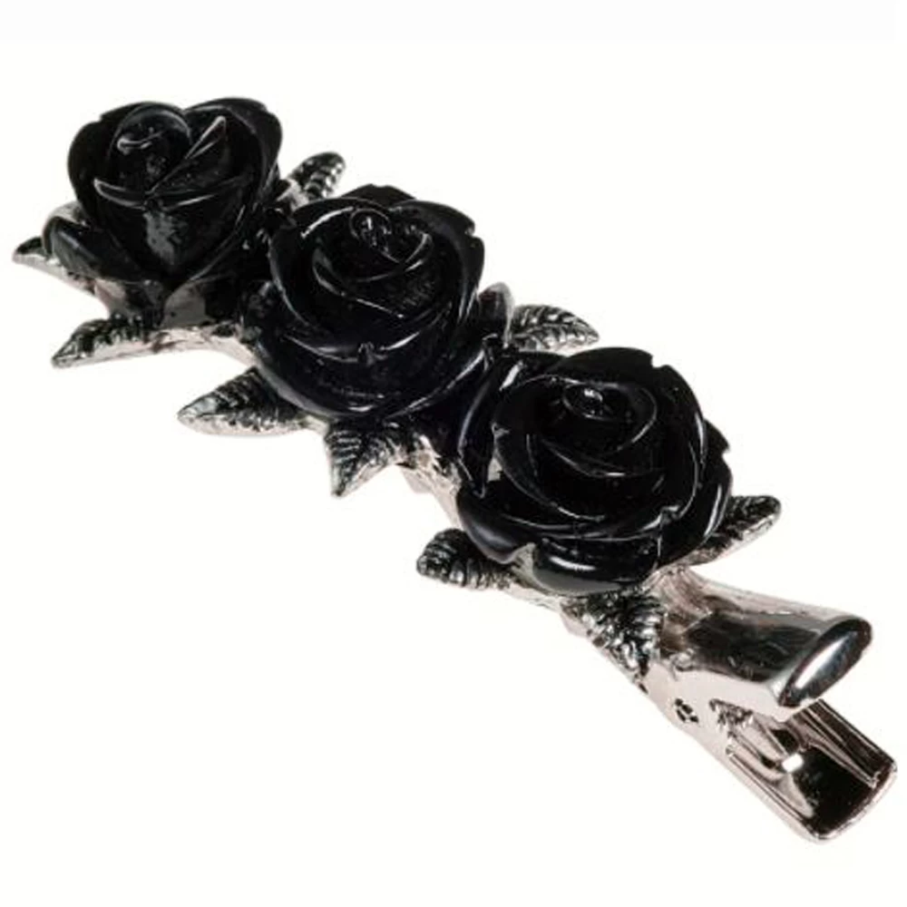 Barrette à Cheveux 'Wild Black Rose' 3 Barrette à Cheveux 'Wild Black Rose'