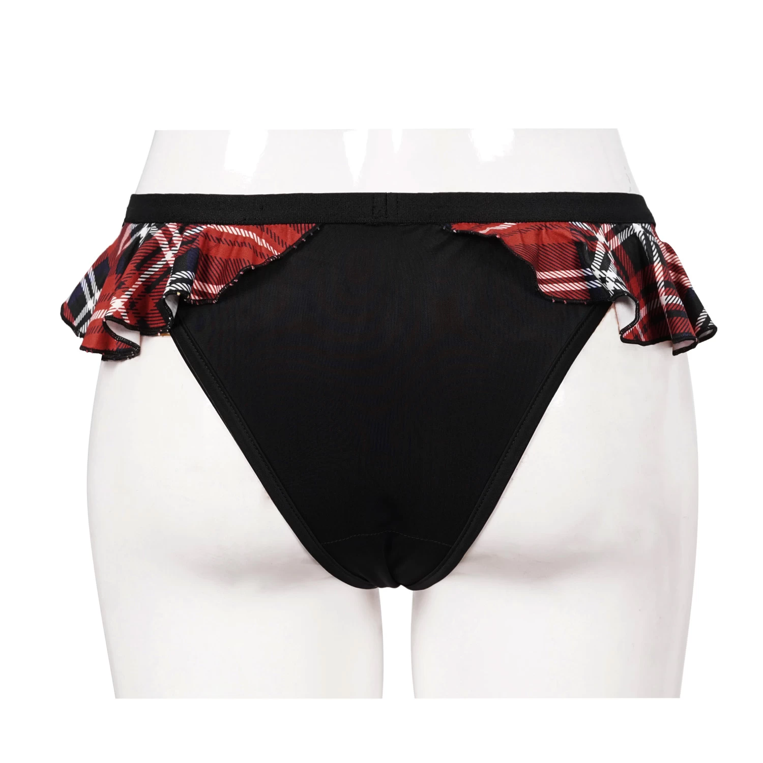 Bas De Bikini 'Scotish' Noir Et Tartan Rouge 14 Bas De Bikini 'Scotish' Noir Et Tartan Rouge â Image 12