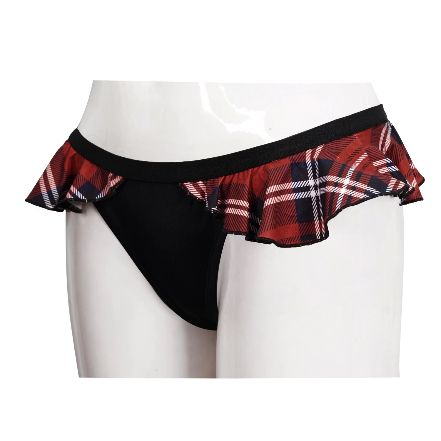 Bas De Bikini 'Scotish' Noir Et Tartan Rouge 15 Bas De Bikini 'Scotish' Noir Et Tartan Rouge â Image 13