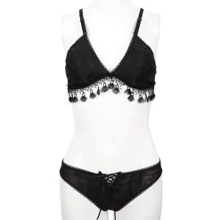 Bikini 'Gothic Tassel' Noir -Magasin De Mode bikini gothic tassel noir 12