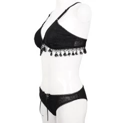 Bikini 'Gothic Tassel' Noir -Magasin De Mode bikini gothic tassel noir 14
