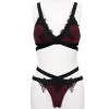 Bikini 'Narcissa' Bordeaux Et Noir 1 Bikini 'Narcissa' Bordeaux Et Noir -Magasin De Mode bikini narcissa bordeaux et noir
