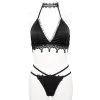 Bikini 'Narcissa' Noir Avec Tour De Cou En Dentelle -Magasin De Mode bikini narcissa noir avec tour de cou en dentelle