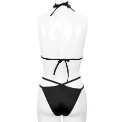 Bikini 'Narcissa' Noir Avec Tour De Cou En Dentelle -Magasin De Mode bikini narcissa noir avec tour de cou en dentelle 12