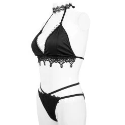 Bikini 'Narcissa' Noir Avec Tour De Cou En Dentelle -Magasin De Mode bikini narcissa noir avec tour de cou en dentelle 13