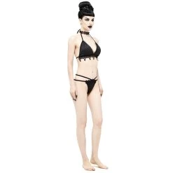Bikini 'Narcissa' Noir Avec Tour De Cou En Dentelle -Magasin De Mode bikini narcissa noir avec tour de cou en dentelle 9