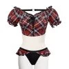 Bikini 'Scotish' En Tartan Rouge 2 Bikini 'Scotish' En Tartan Rouge -Magasin De Mode bikini scotish en tartan rouge