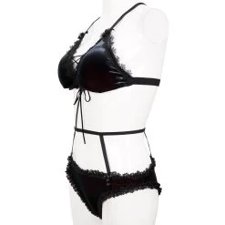 Bikini 'Sexy Velvet' Noir Et Rouge -Magasin De Mode bikini sexy velvet noir et rouge 10