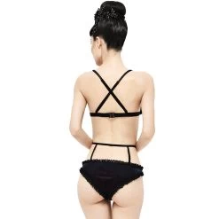 Bikini 'Sexy Velvet' Noir Et Rouge -Magasin De Mode bikini sexy velvet noir et rouge 2