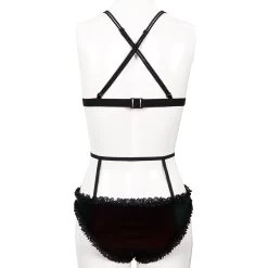 Bikini 'Sexy Velvet' Noir Et Rouge -Magasin De Mode bikini sexy velvet noir et rouge 9