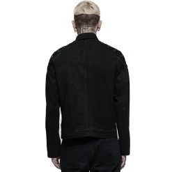 Blouson 'Punk Ragged' En Jean Noir -Magasin De Mode blouson punk ragged en jean noir 2