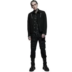 Blouson 'Punk Ragged' En Jean Noir -Magasin De Mode blouson punk ragged en jean noir 4