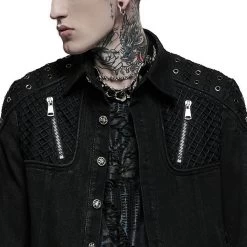 Blouson 'Punk Ragged' En Jean Noir -Magasin De Mode blouson punk ragged en jean noir 6