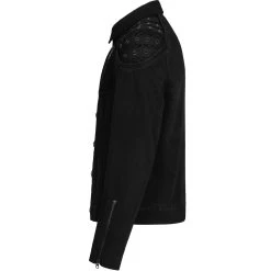 Blouson 'Punk Ragged' En Jean Noir -Magasin De Mode blouson punk ragged en jean noir 9