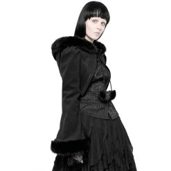 Boléro Gothic Lolita 'Melissa' Noir à Capuche 18 Boléro Gothic Lolita 'Melissa' Noir à Capuche -Magasin De Mode bolero gothic lolita melissa noir a capuche 4