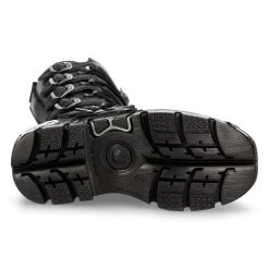 Bottes Hautes Coquées New Rock Metallic En Cuir Noir -Magasin De Mode bottes hautes coquees new rock metallic en cuir noir 5