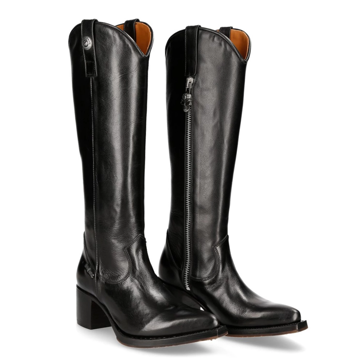 Bottes Hautes New Rock En Cuir Luxor Noir 10 Bottes Hautes New Rock En Cuir Luxor Noir – Image 8