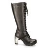 Bottes Hautes New Rock Trail En Cuir Itali Noir -Magasin De Mode bottes hautes new rock trail en cuir itali noir