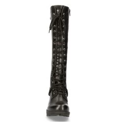 Bottes Hautes New Rock Trail En Cuir Itali Noir -Magasin De Mode bottes hautes new rock trail en cuir itali noir 2