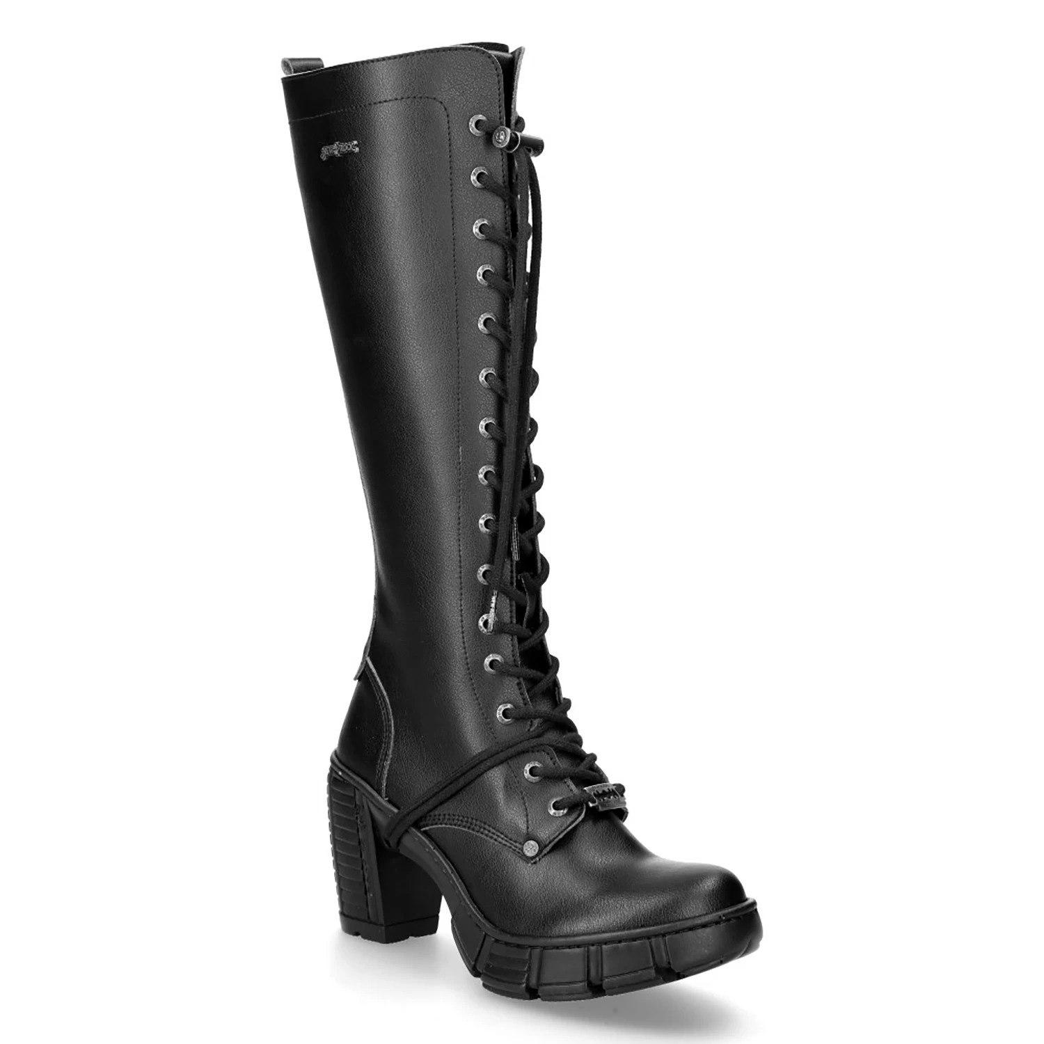 Bottes Hautes New Rock Trail En Cuir Vegan Noir 4 Bottes Hautes New Rock Trail En Cuir Vegan Noir – Image 2