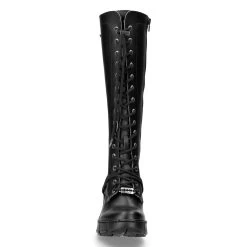 Bottes Hautes New Rock Trail En Cuir Vegan Noir 12 Bottes Hautes New Rock Trail En Cuir Vegan Noir -Magasin De Mode bottes hautes new rock trail en cuir vegan noir 2
