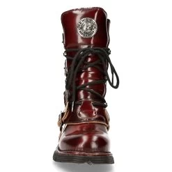 Bottes New Rock Comfort Light En Cuir Bordeaux -Magasin De Mode bottes new rock comfort light en cuir bordeaux 2