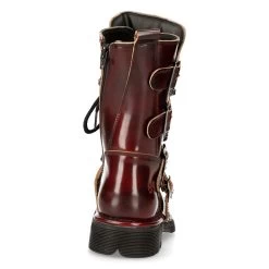 Bottes New Rock Comfort Light En Cuir Bordeaux -Magasin De Mode bottes new rock comfort light en cuir bordeaux 4