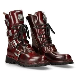 Bottes New Rock Comfort Light En Cuir Bordeaux -Magasin De Mode bottes new rock comfort light en cuir bordeaux 7
