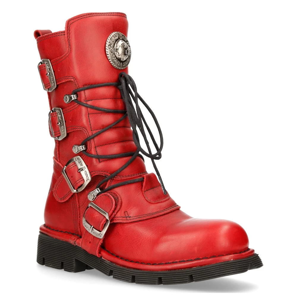 Bottes New Rock Comfort Light En Cuir Rouge 4 Bottes New Rock Comfort Light En Cuir Rouge – Image 2