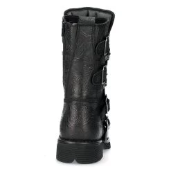 Bottes New Rock Comfort Light En Cuir Vintage Flower... -Magasin De Mode bottes new rock comfort light en cuir vintage flower noir 4