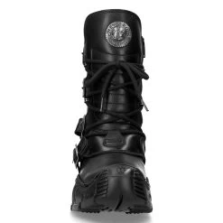 Bottes New Rock Impact En Cuir Noir -Magasin De Mode bottes new rock impact en cuir noir 2