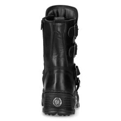 Bottes New Rock Impact En Cuir Noir -Magasin De Mode bottes new rock impact en cuir noir 4