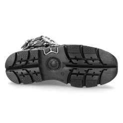 Bottes New Rock Metallic Itali Noir Et Skull En Cuir... 15 Bottes New Rock Metallic Itali Noir Et Skull En Cuir... -Magasin De Mode bottes new rock metallic itali noir et skull en cuir noir verni avec clous et chaines 5