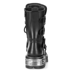 Bottes New Rock Metallic Luna En Cuir Noir -Magasin De Mode bottes new rock metallic luna en cuir noir 4