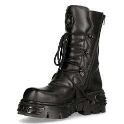 Bottes New Rock Metallic Oxido En Cuir Noir -Magasin De Mode bottes new rock metallic oxido en cuir noir 3