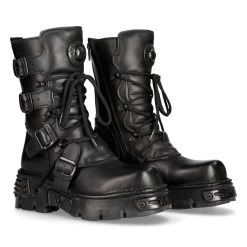 Bottes New Rock Metallic Oxido En Cuir Noir -Magasin De Mode bottes new rock metallic oxido en cuir noir 7
