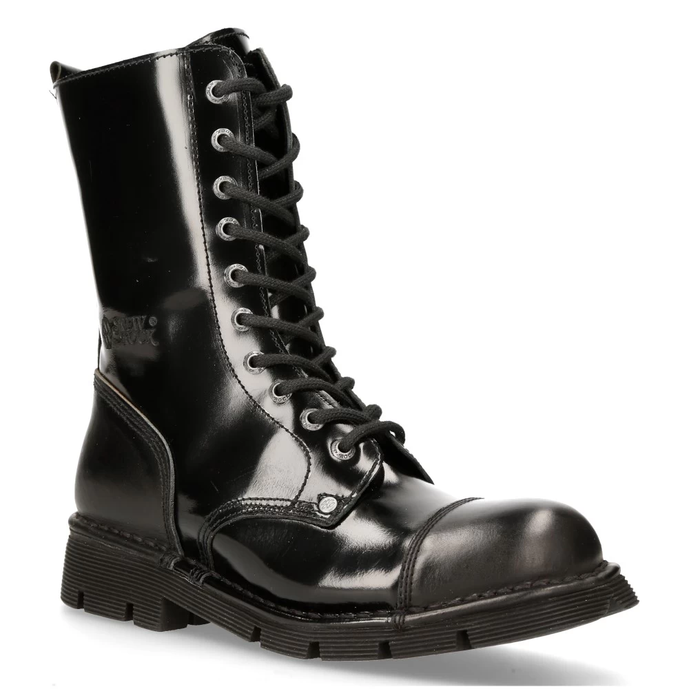 Bottes New Rock Newmili En Cuir Noir 4 Bottes New Rock Newmili En Cuir Noir – Image 2