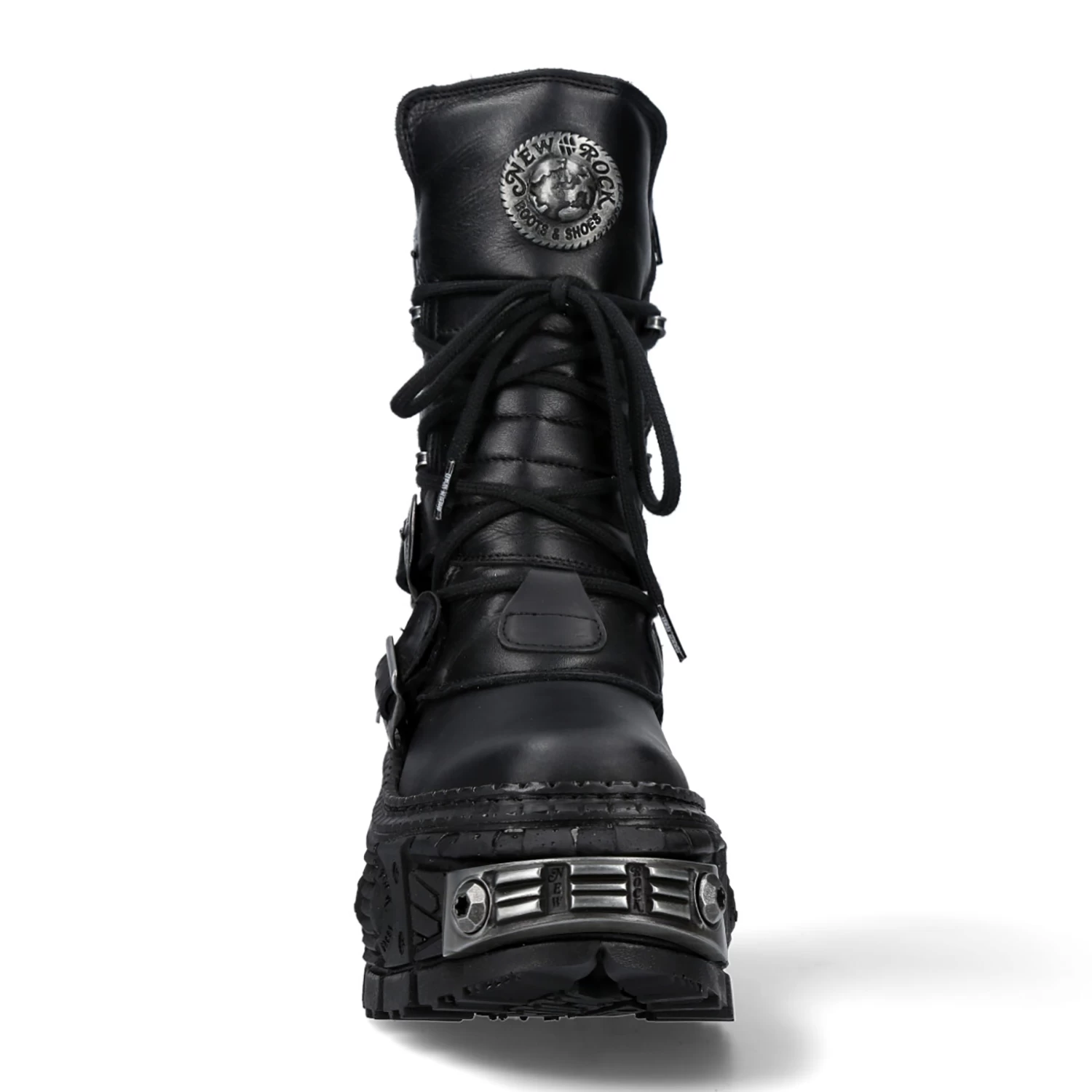Bottes New Rock Wall En Cuir Itali Et Nomada Noirs 5 Bottes New Rock Wall En Cuir Itali Et Nomada Noirs – Image 3