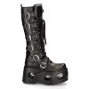 Bottes Plateformes Hautes New Rock Metallic En Cuir... -Magasin De Mode bottes plateformes hautes new rock metallic en cuir itali et nomada noirs