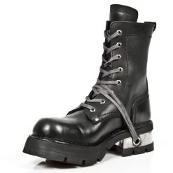 NEW ROCK Bottines Neo Biker En Cuir Itali Noir Avec Skull Et... 12 NEW ROCK Bottines Neo Biker En Cuir Itali Noir Avec Skull Et... -Magasin De Mode bottines neo biker en cuir itali noir avec skull et croix de malte 3