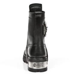 NEW ROCK Bottines Neo Biker En Cuir Itali Noir Avec Skull Et... 13 NEW ROCK Bottines Neo Biker En Cuir Itali Noir Avec Skull Et... -Magasin De Mode bottines neo biker en cuir itali noir avec skull et croix de malte 4