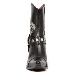 Bottines New Rock Bull En Cuir Itali Noir Avec... -Magasin De Mode bottines new rock bull en cuir itali noir avec broderies 2