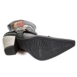 Bottines New Rock Bull En Cuir Itali Noir Avec... -Magasin De Mode bottines new rock bull en cuir itali noir avec broderies 5