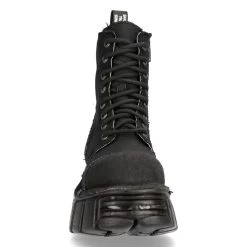 Bottines New Rock Metallic Noires -Magasin De Mode bottines new rock metallic noires 2