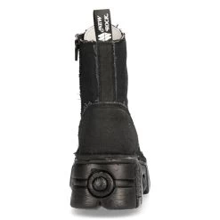 Bottines New Rock Metallic Noires -Magasin De Mode bottines new rock metallic noires 4