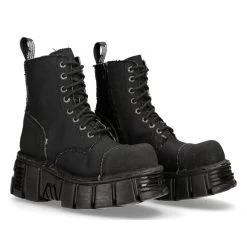 Bottines New Rock Metallic Noires -Magasin De Mode bottines new rock metallic noires 7