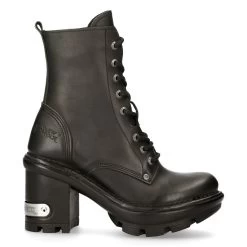 Bottines New Rock Neotyre En Cuir Noir