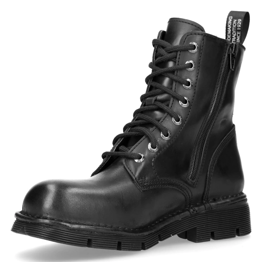 Bottines New Rock Newmili En Cuir Noir 6 Bottines New Rock Newmili En Cuir Noir â Image 4