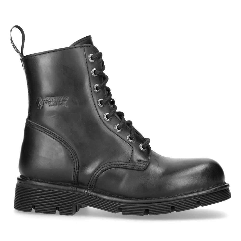 Bottines New Rock Newmili En Cuir Noir 3 Bottines New Rock Newmili En Cuir Noir