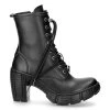 Bottines New Rock Trail En Cuir Vegan Noir -Magasin De Mode bottines new rock trail en cuir vegan noir